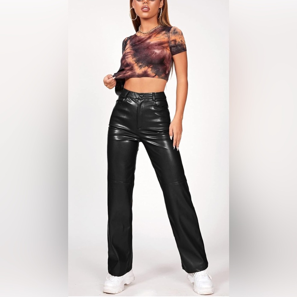 Vegan Faux Leather Pants for Women